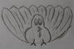 Fini le dessin d'une dinde de Thanksgiving.