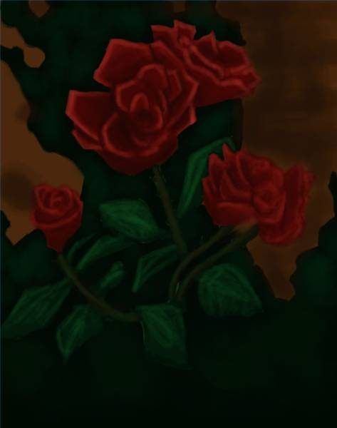 Peinture à l'acrylique Roses