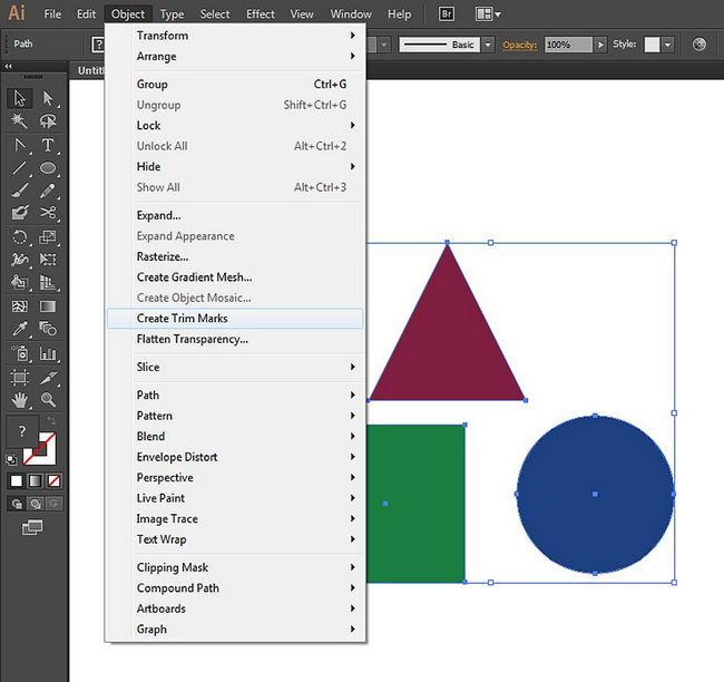 Créer des repères de coupe modifiable à partir du menu Objet Adobe Illustrator.