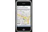 Une vue d'iPhone Carte Voir Couleurs: Orange (autoroutes), Jaune (routes nationales) et White (routes locales)