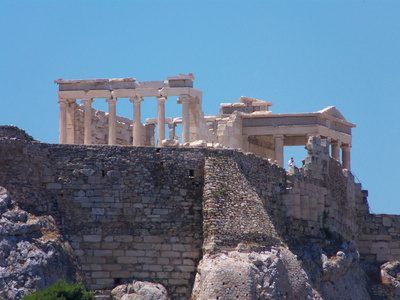 Temples grecs de l'Acropole en vedette certains des plus célèbres frontons les.