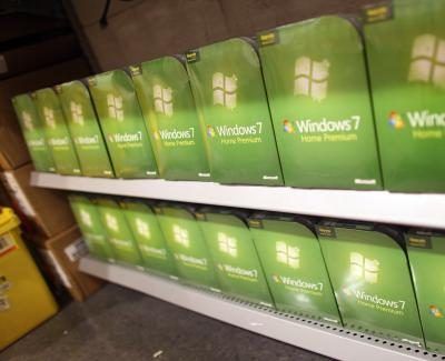 Microsoft Windows sur les rayons des magasins