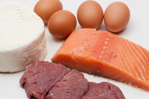 De bons exemples de sources de protéines sont de bœuf maigre, poulet, porc, poisson et les haricots.
