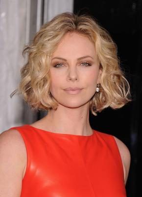 Charlize Theron's curly bob