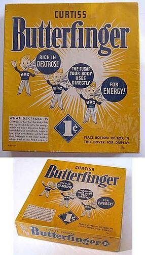 Vintage Butterfinger affichage