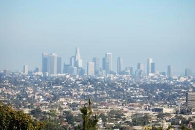 Pollution de l'air à Los Angeles, CA.