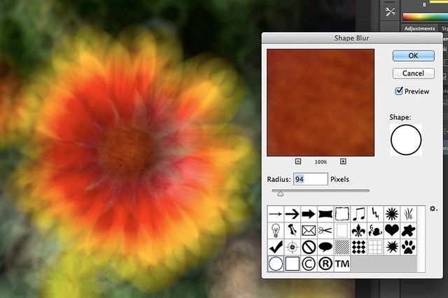 Forme Blur utilise des formes personnalisées Photoshop pour créer des effets floues.