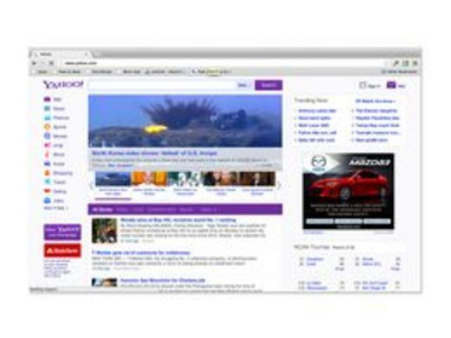 La page d'accueil Yahoo!