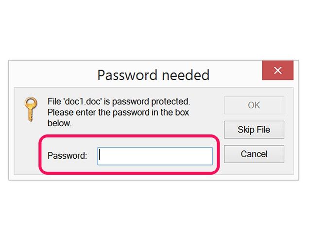 Windows et Mac vous invitent toujours quand il's time to enter a password.