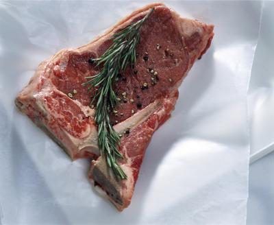 Steak sur papier emballage