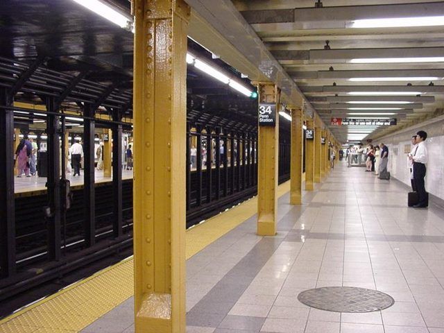 Une station de métro de New York.