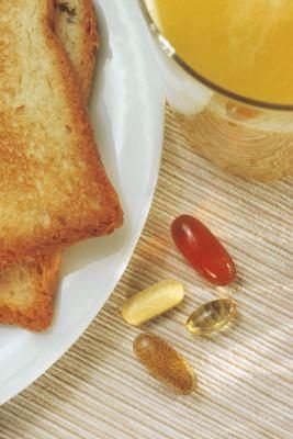Vitamines avec petit-déjeuner