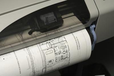 Imprimante grand format pour les travaux d'architecture.